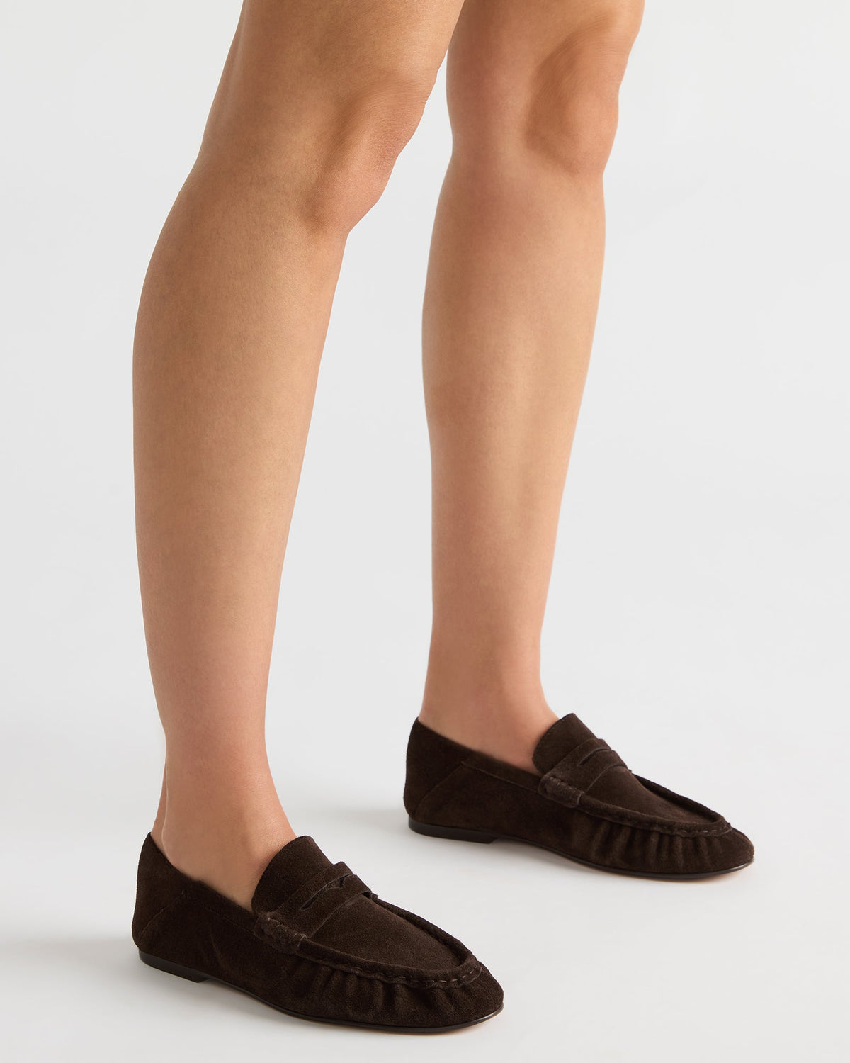 Steve Madden ROGER Chocolate Brown Suede Slip-On Women's Loafer