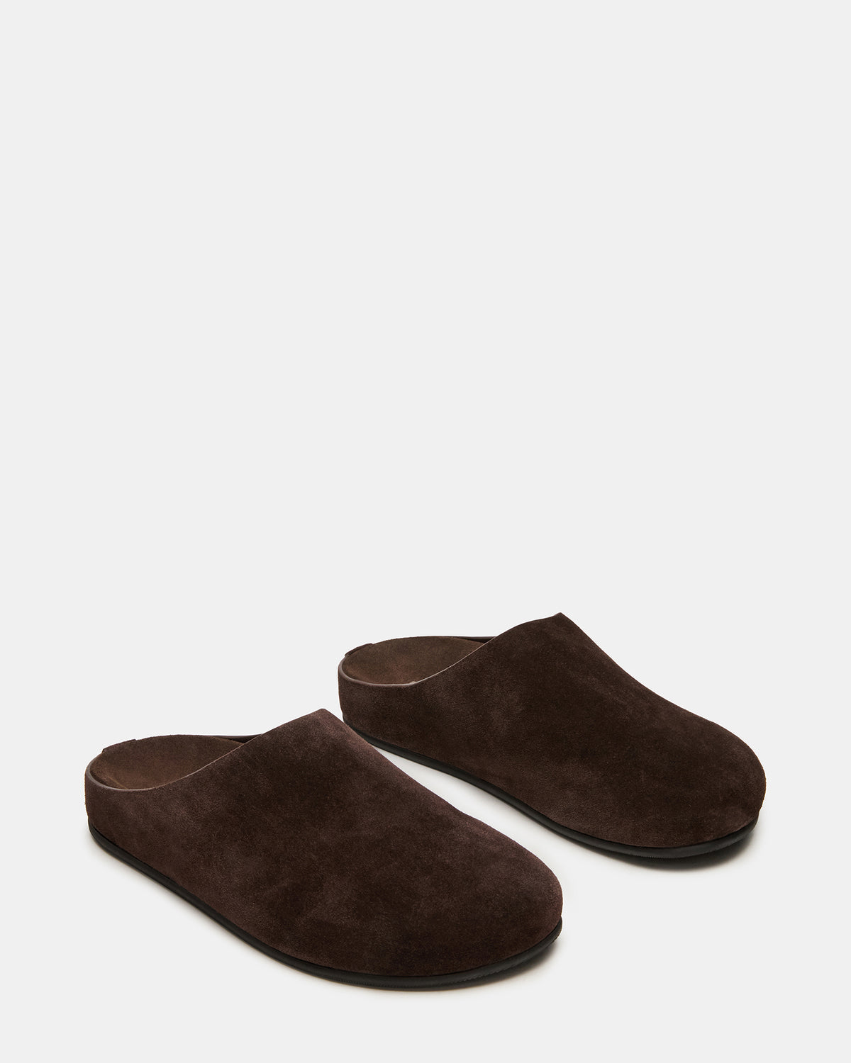 Steve Madden FERN Brown Suede Mule Slip-On Round-Toe Women's Flat