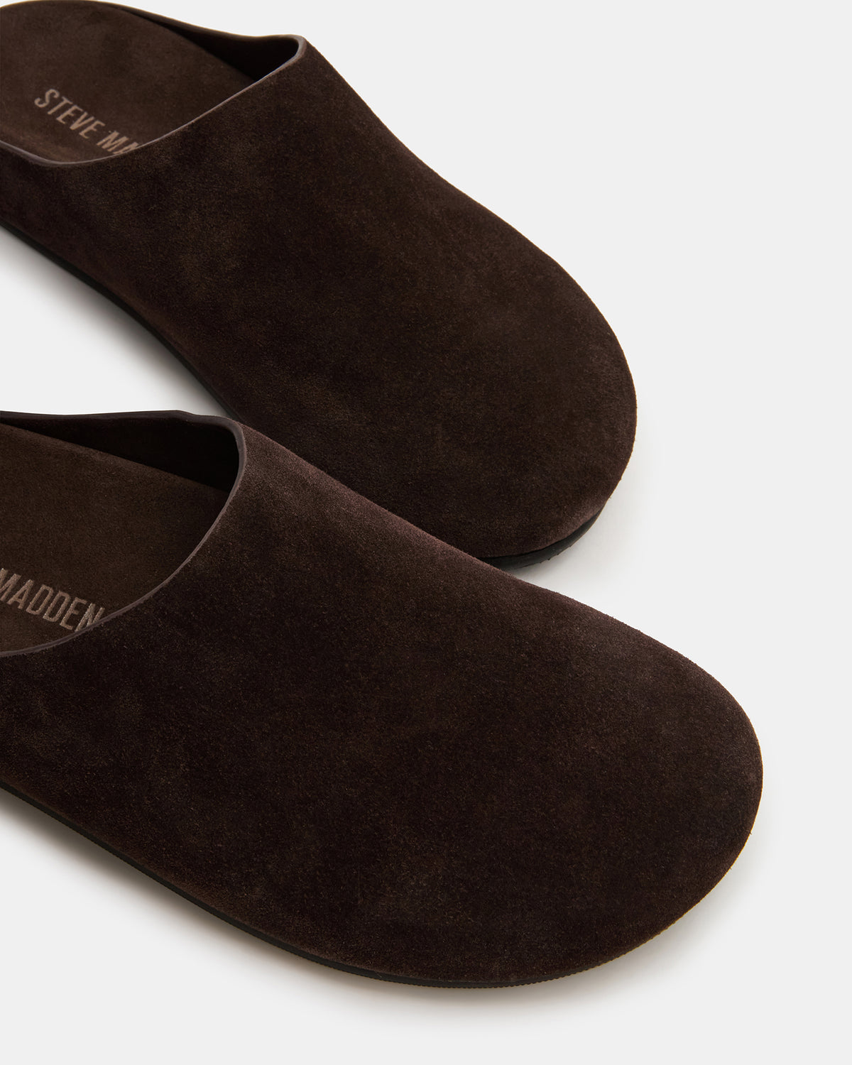Steve Madden FERN Brown Suede Mule Slip-On Round-Toe Women's Flat