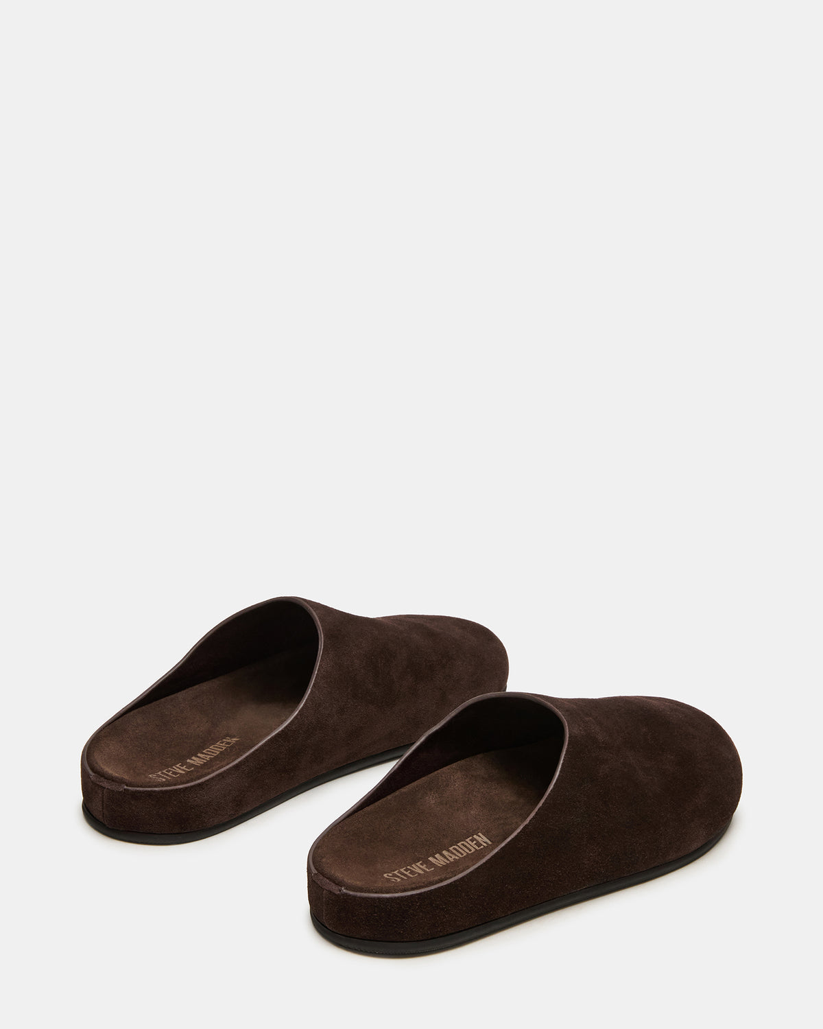 Steve Madden FERN Brown Suede Mule Slip-On Round-Toe Women's Flat