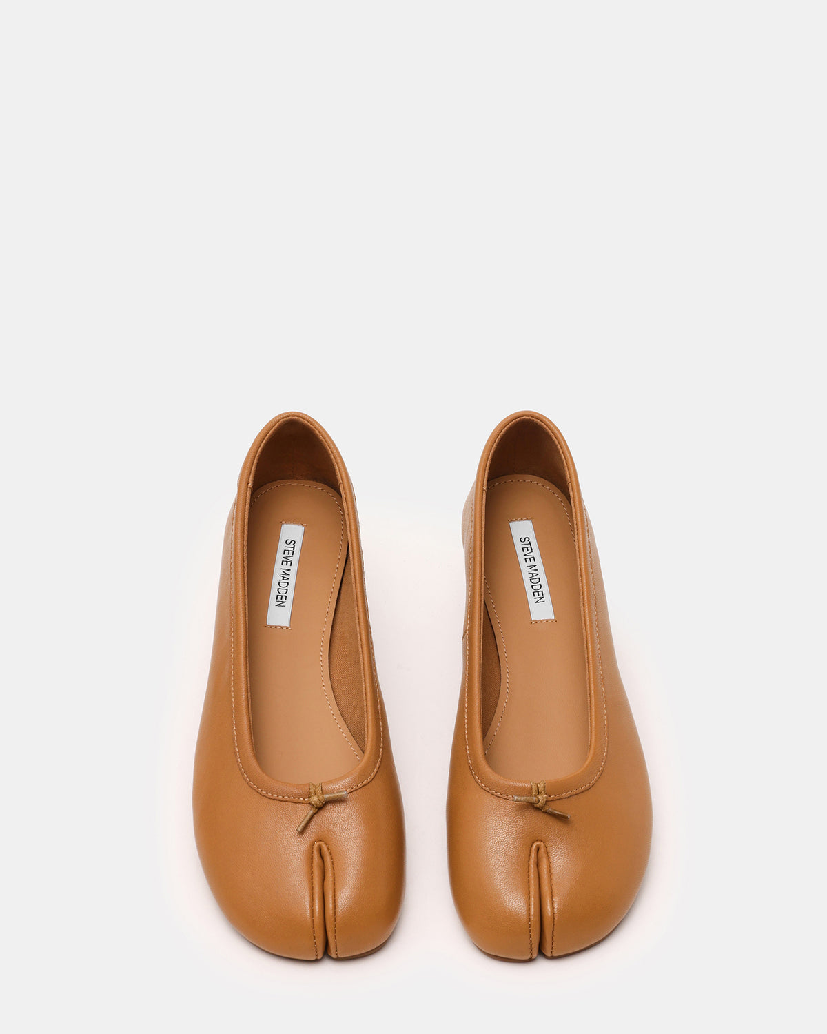 Steve Madden CALICO Tan Leather Split Toe Tabi Women's Ballet Flat