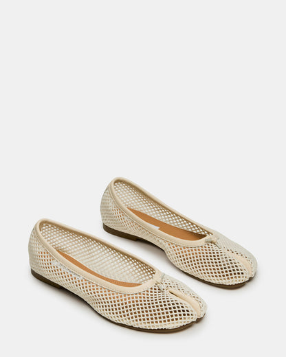 Steve Madden CALICO Bone Mesh Split Toe Tabi Women's Ballet Flat