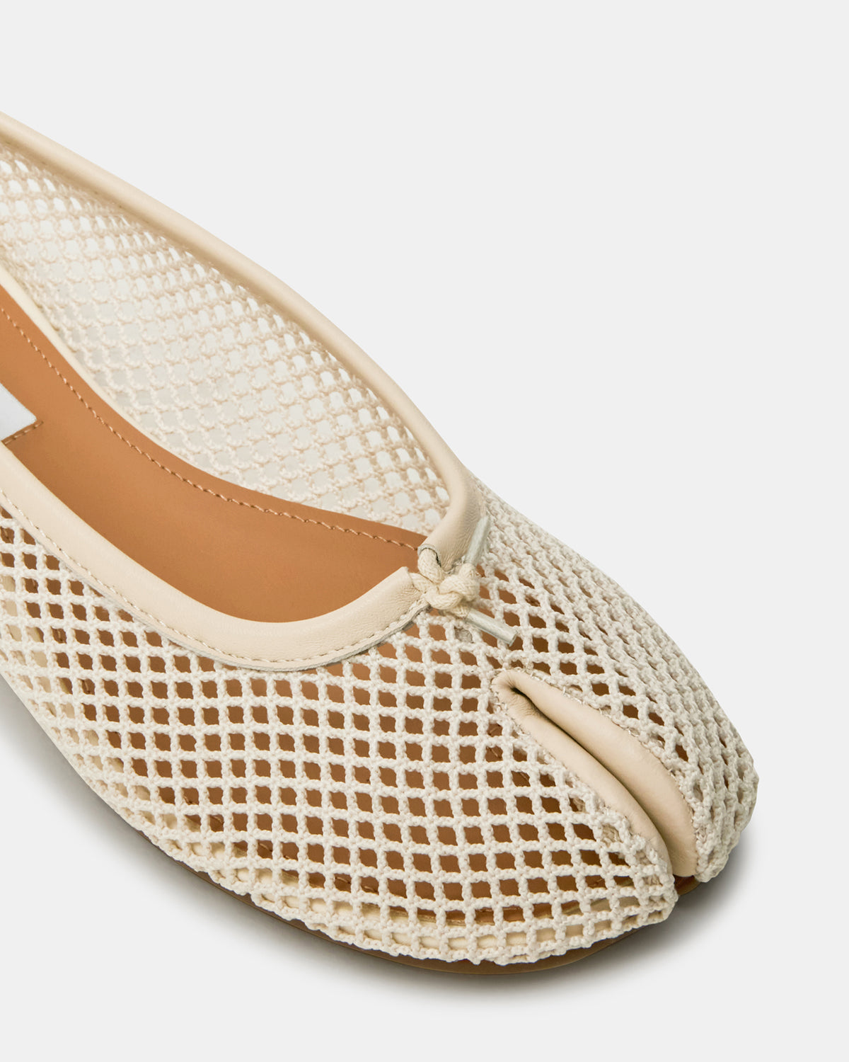 Steve Madden CALICO Bone Mesh Split Toe Tabi Women's Ballet Flat