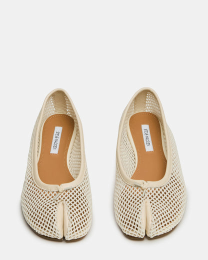 Steve Madden CALICO Bone Mesh Split Toe Tabi Women's Ballet Flat