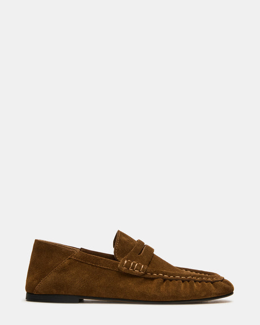 Steve Madden ROGER Taupe Suede Slip-On Women's Loafer