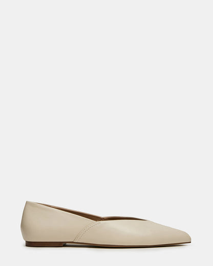 Steve Madden TOVI Bone Leather Pointed-Toe Ballet Women's Flat