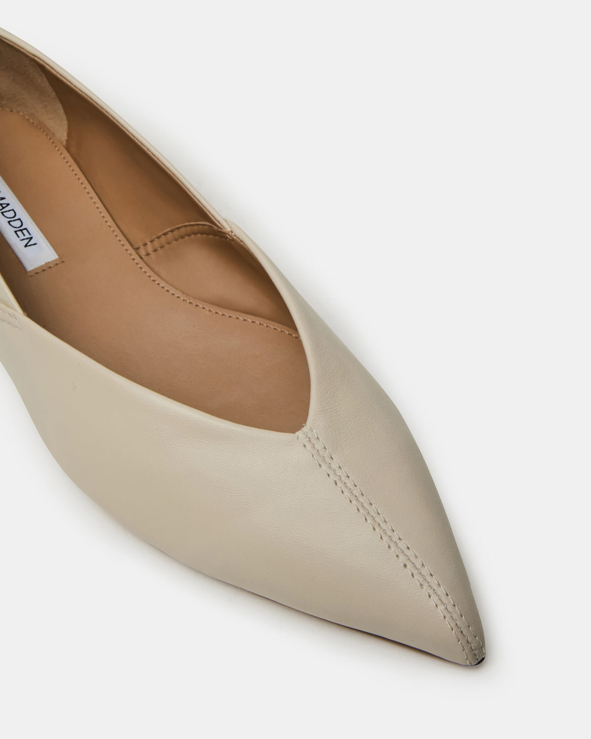 Steve Madden TOVI Bone Leather Pointed-Toe Ballet Women's Flat