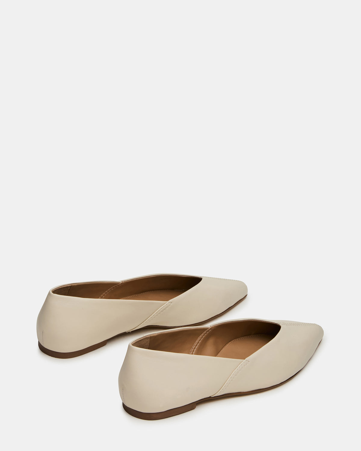 Steve Madden TOVI Bone Leather Pointed-Toe Ballet Women's Flat