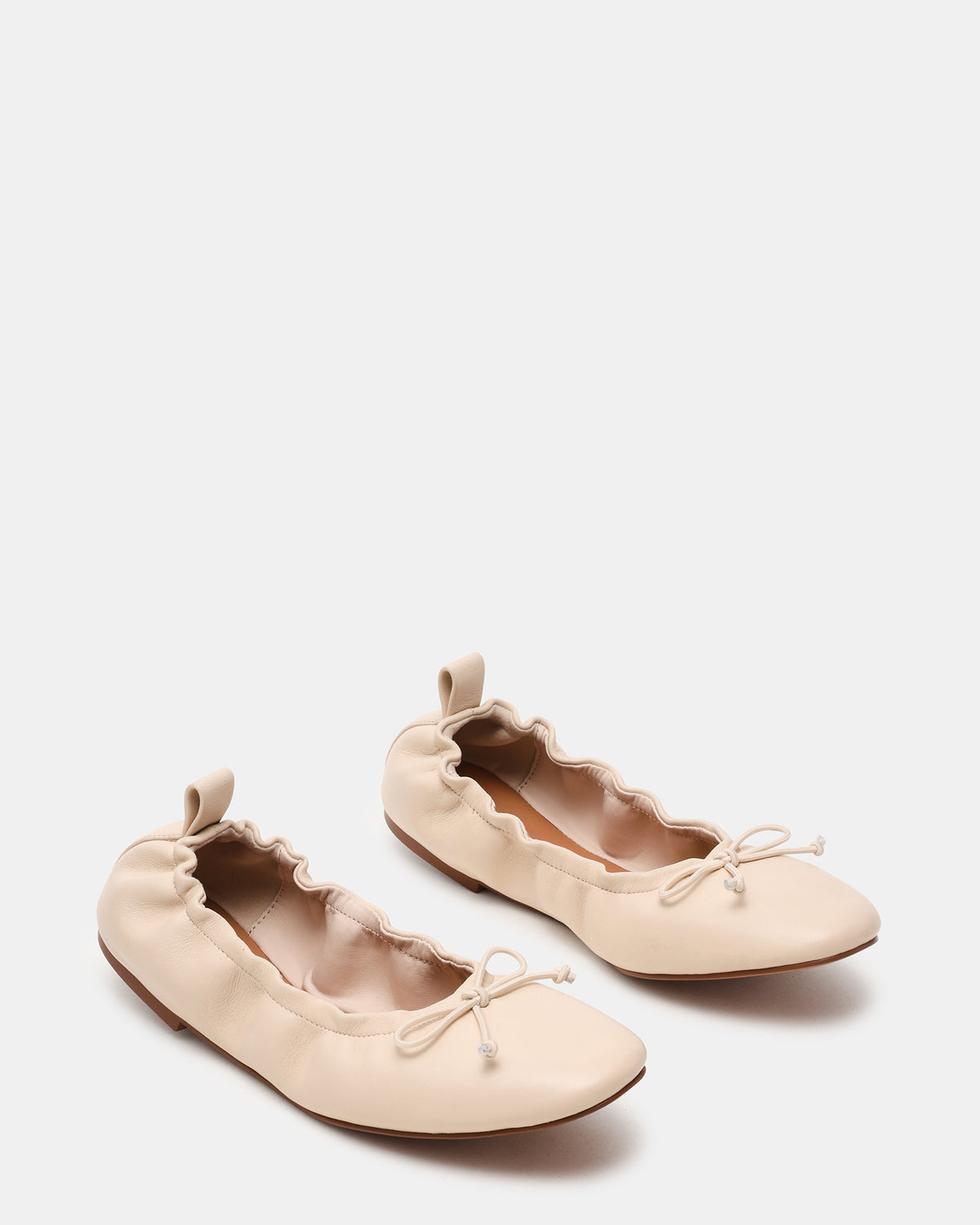 Steve Madden LANTI Bone Leather Bow Round-Toe Women's Flat