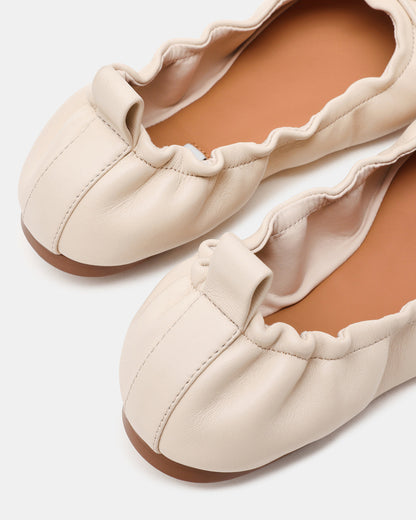 Steve Madden LANTI Bone Leather Bow Round-Toe Women's Flat