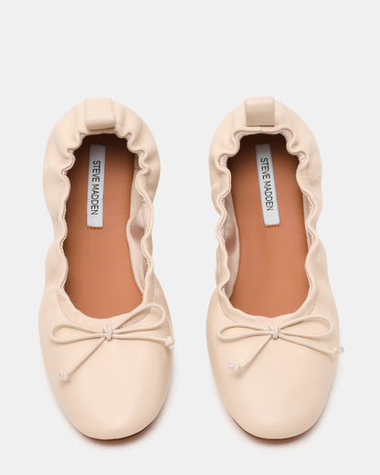 Steve Madden LANTI Bone Leather Bow Round-Toe Women's Flat