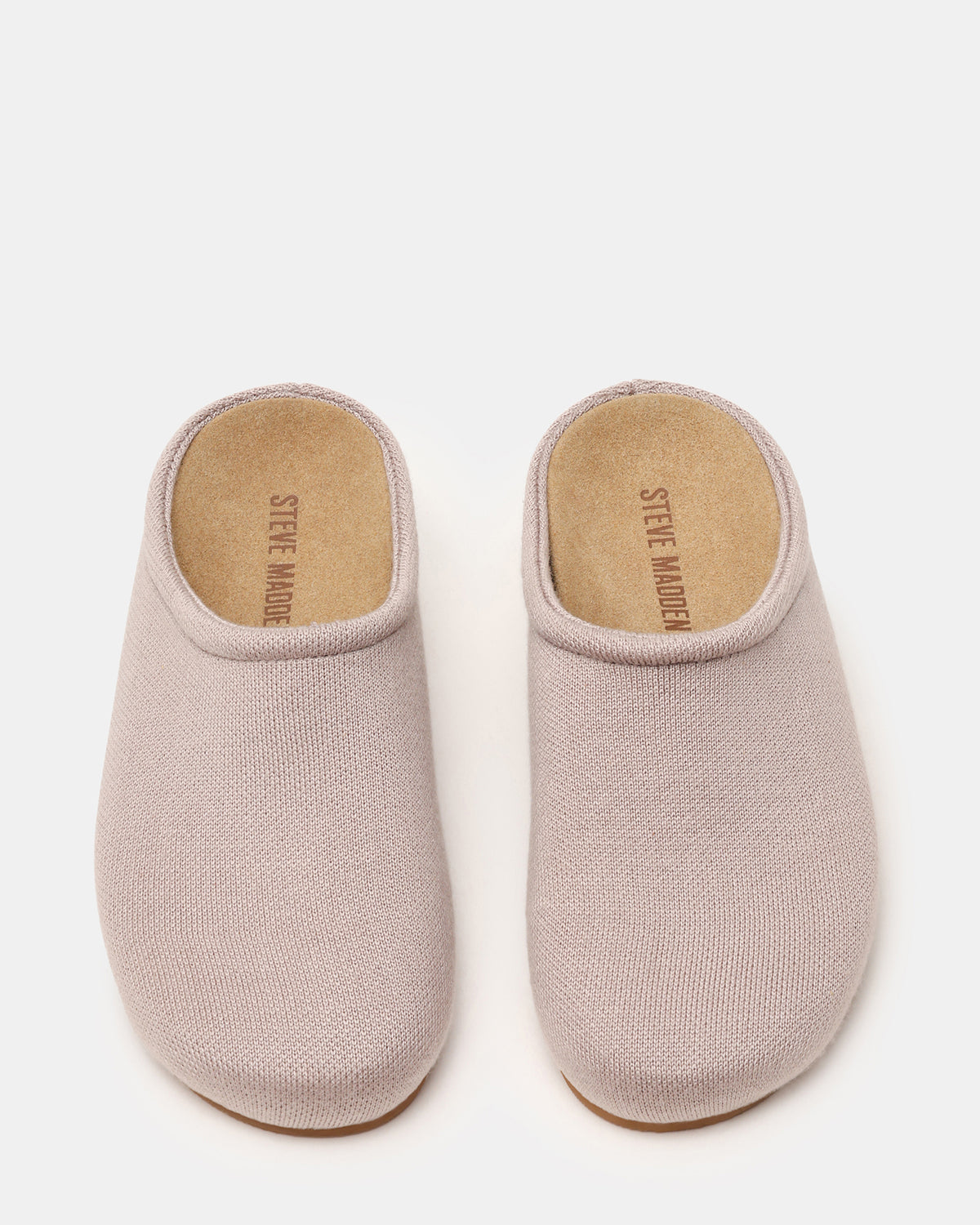 Steve Madden FERN Knit Taupe Mule Slip-On Round-Toe Women's Flat