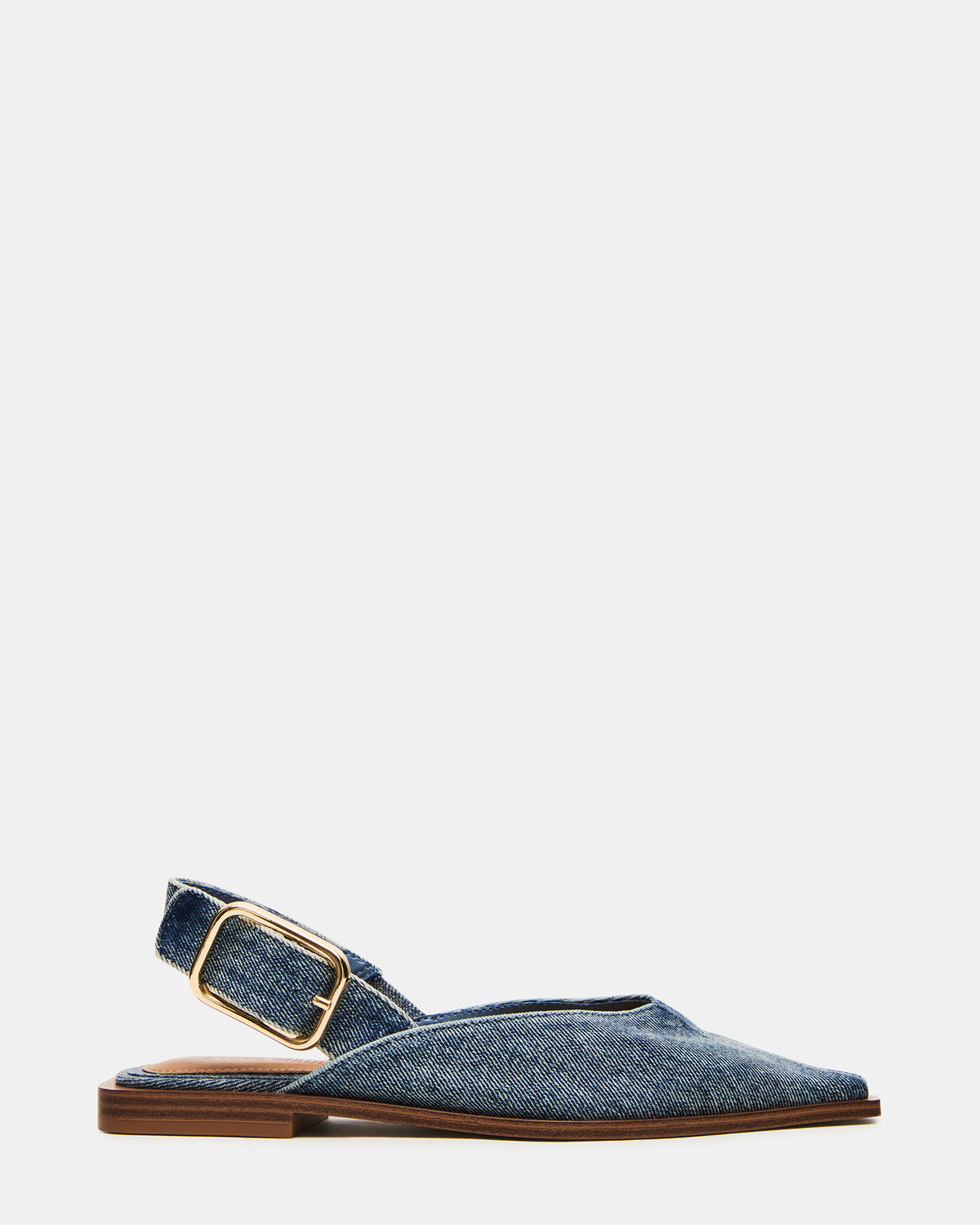 Steve Madden SHAY Denim Fabric Pointed-Toe Slingback Ballet Women's Flat