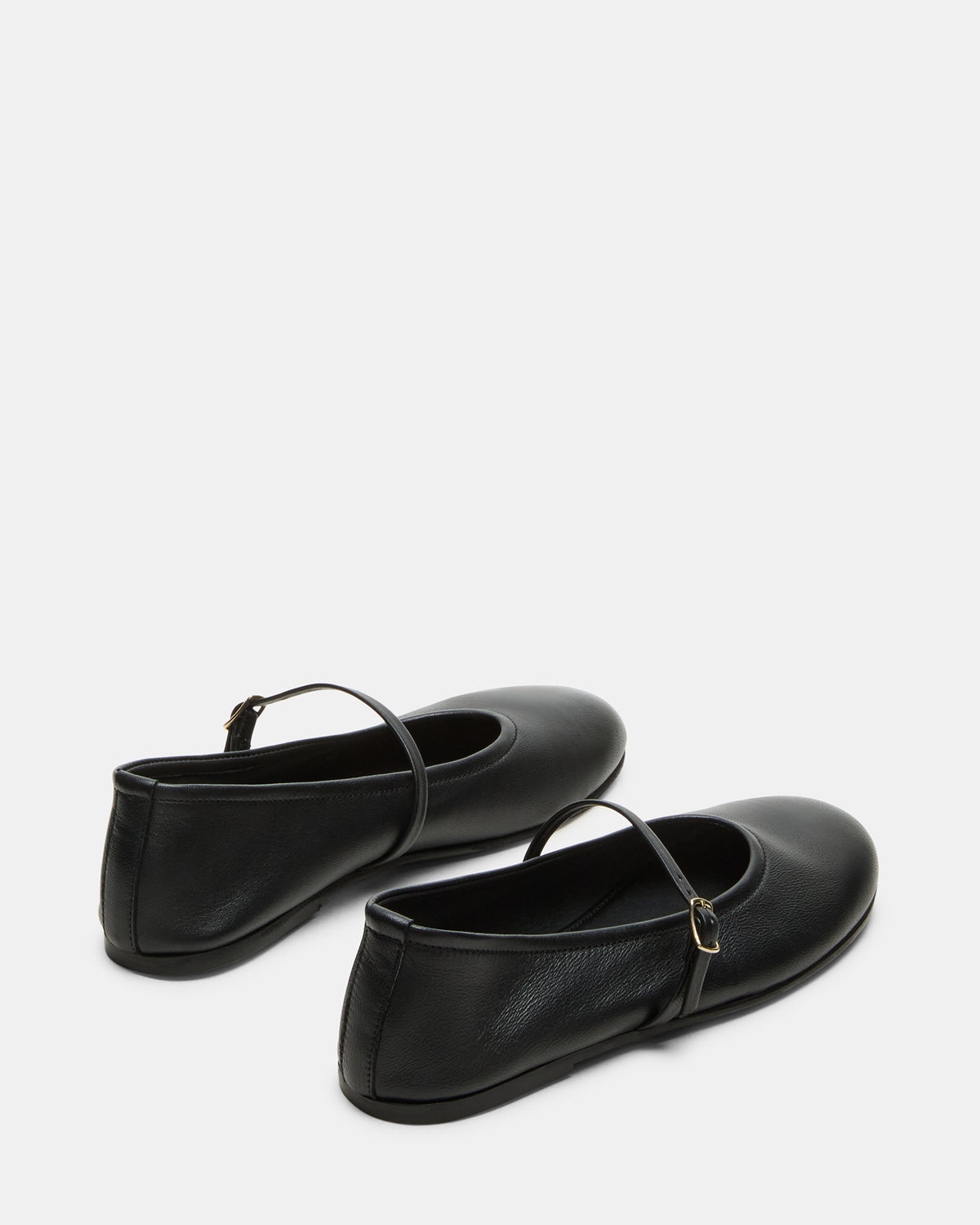 Steve Madden BESETTE Black Leather Mary Jane Ballet Women's Flat