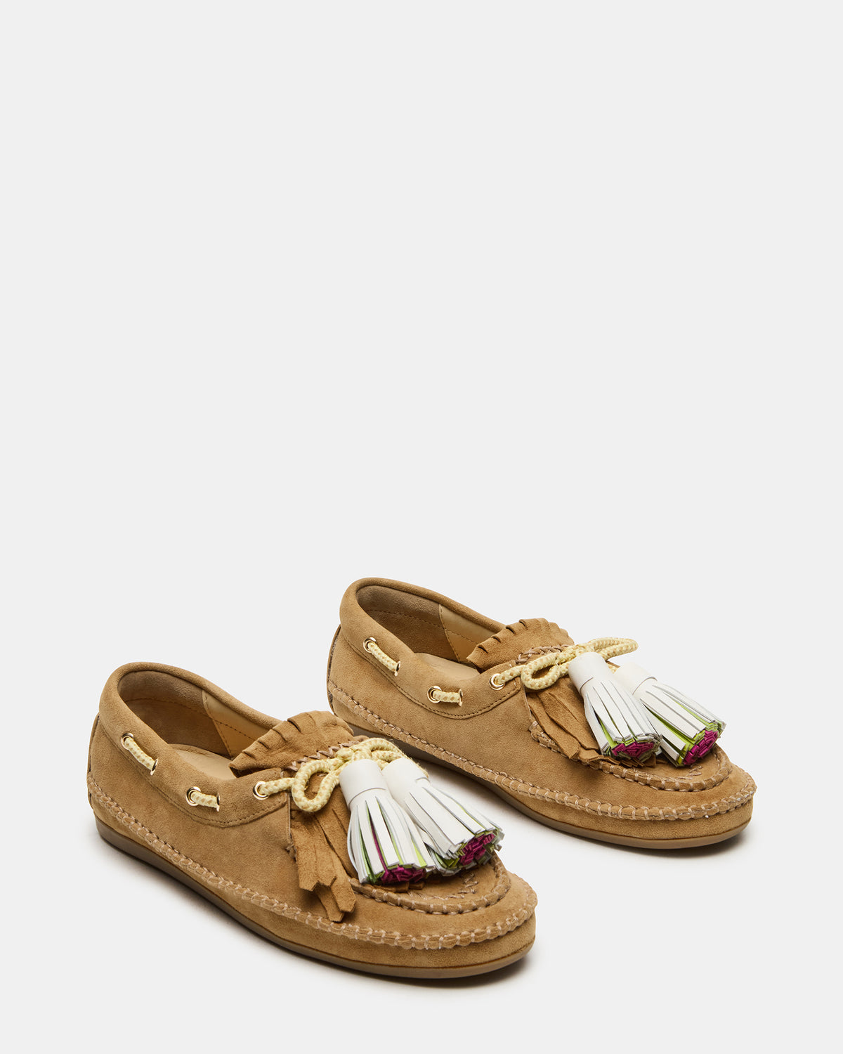 Steve Madden ABNER Chestnut Suede Flat Boat Women's Loafer