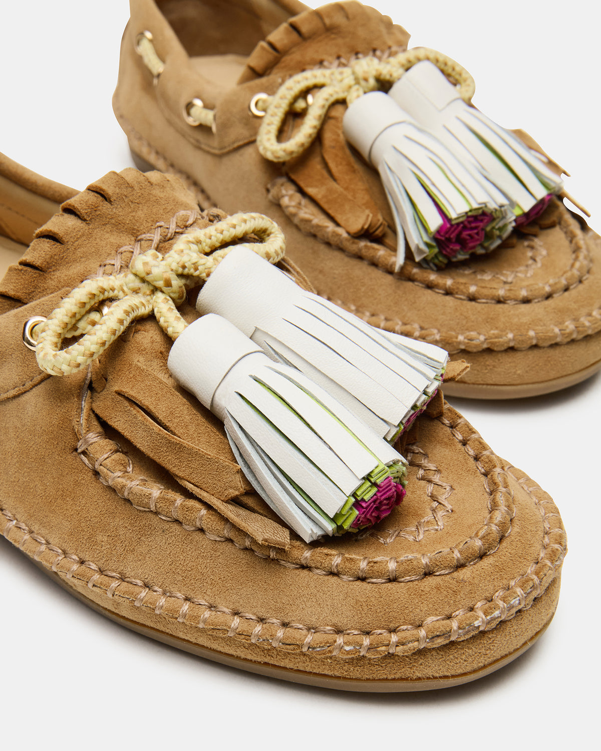 Steve Madden ABNER Chestnut Suede Flat Boat Women's Loafer
