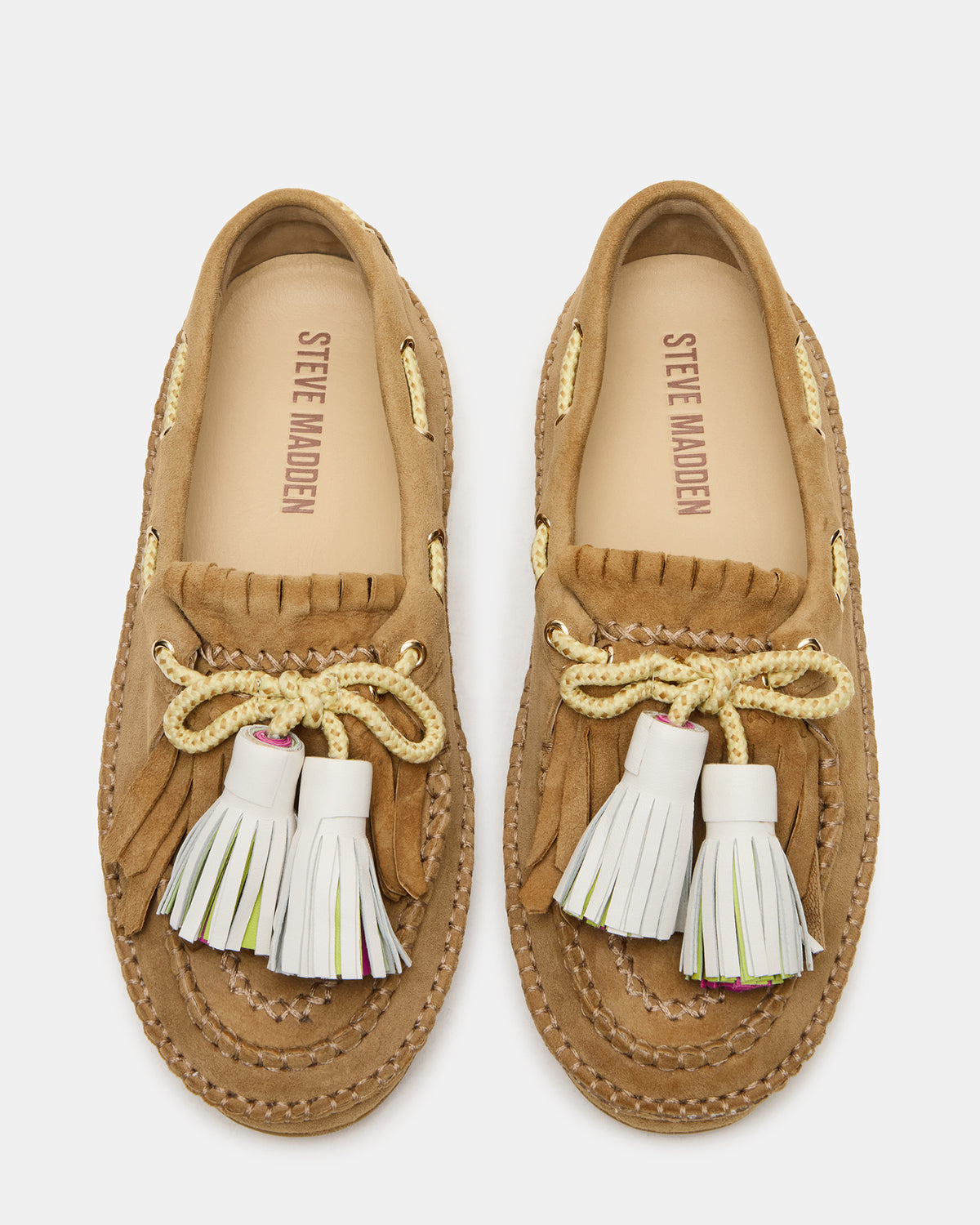 Steve Madden ABNER Chestnut Suede Flat Boat Women's Loafer