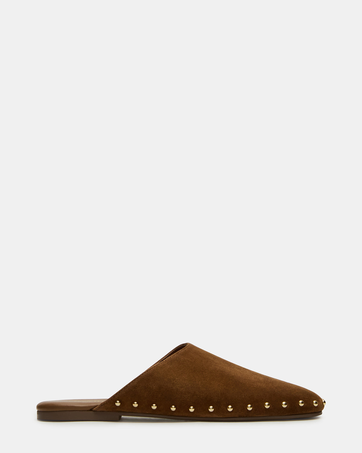 Steve Madden PEARSON Chestnut Suede Rounded-Toe Slip-On Women's Flat