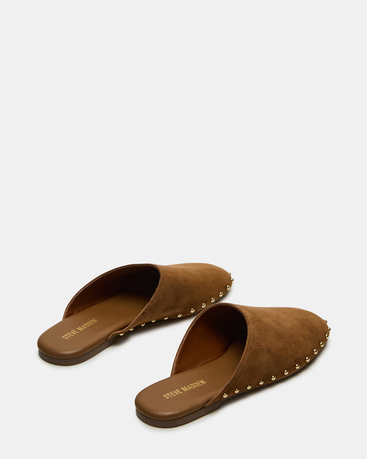 Steve Madden PEARSON Chestnut Suede Rounded-Toe Slip-On Women's Flat