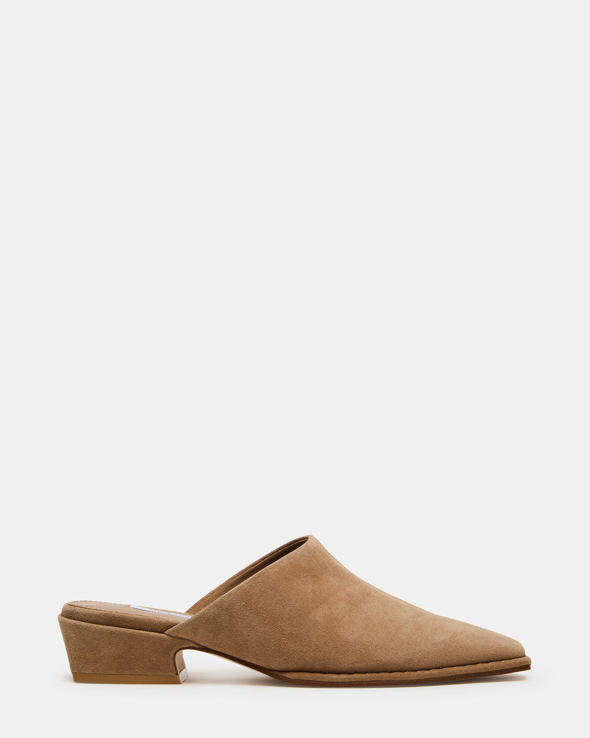 Steve Madden DESSA Taupe Suede Square-Toe Mule Women's Flat