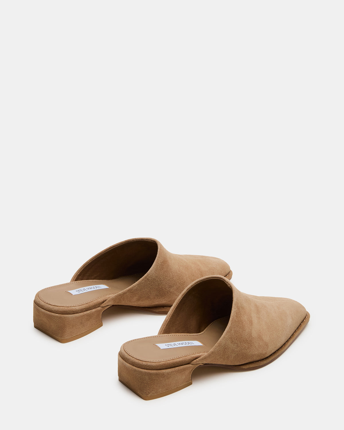 Steve Madden DESSA Taupe Suede Square-Toe Mule Women's Flat