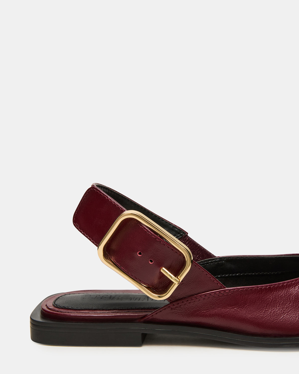 Steve Madden SHAY Burgundy Leather Pointed-Toe Slingback Ballet Women's Flat