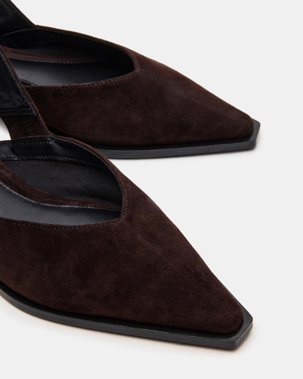 Steve Madden SHAY Brown Suede Pointed-Toe Slingback Ballet Women's Flat