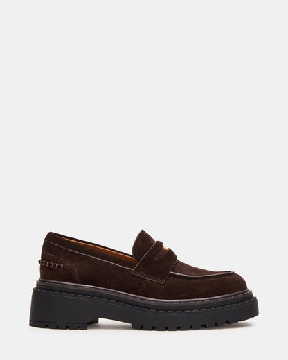 Steve Madden RAFTUS Brown Suede Platform Lug Women's Loafer