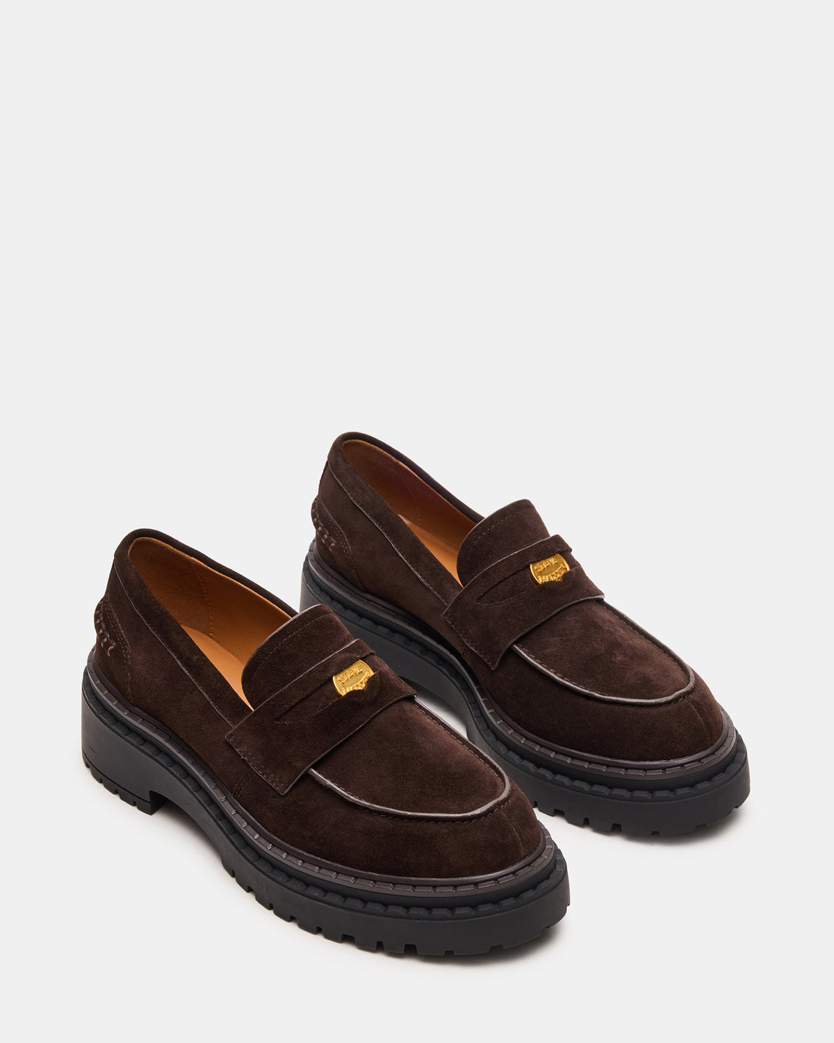 Steve Madden RAFTUS Brown Suede Platform Lug Women's Loafer