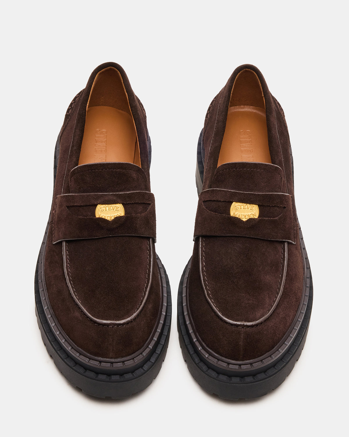 Steve Madden RAFTUS Brown Suede Platform Lug Women's Loafer