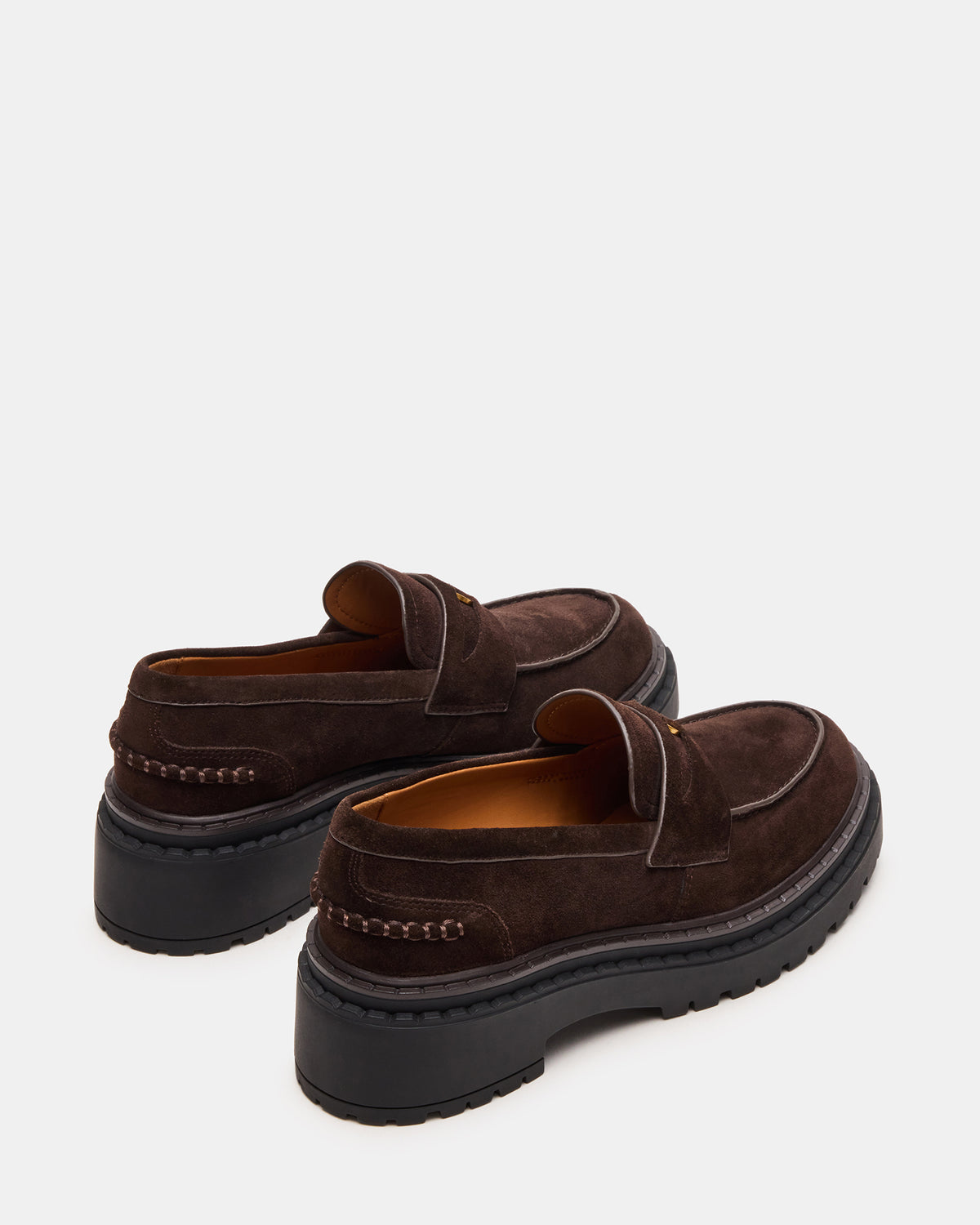 Steve Madden RAFTUS Brown Suede Platform Lug Women's Loafer