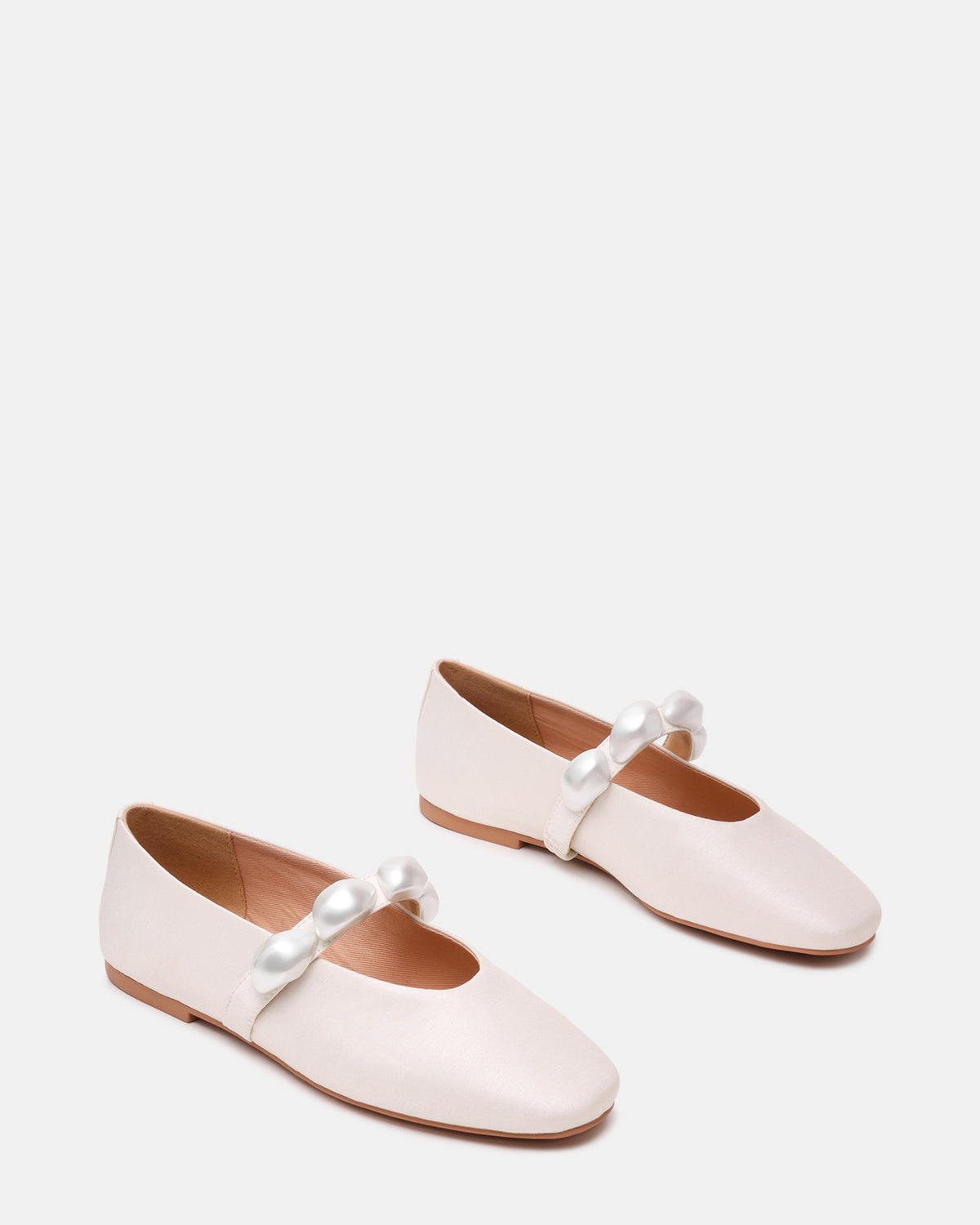 Steve Madden POPPIN Pearl White Mary Jane Ballet Women's Flat