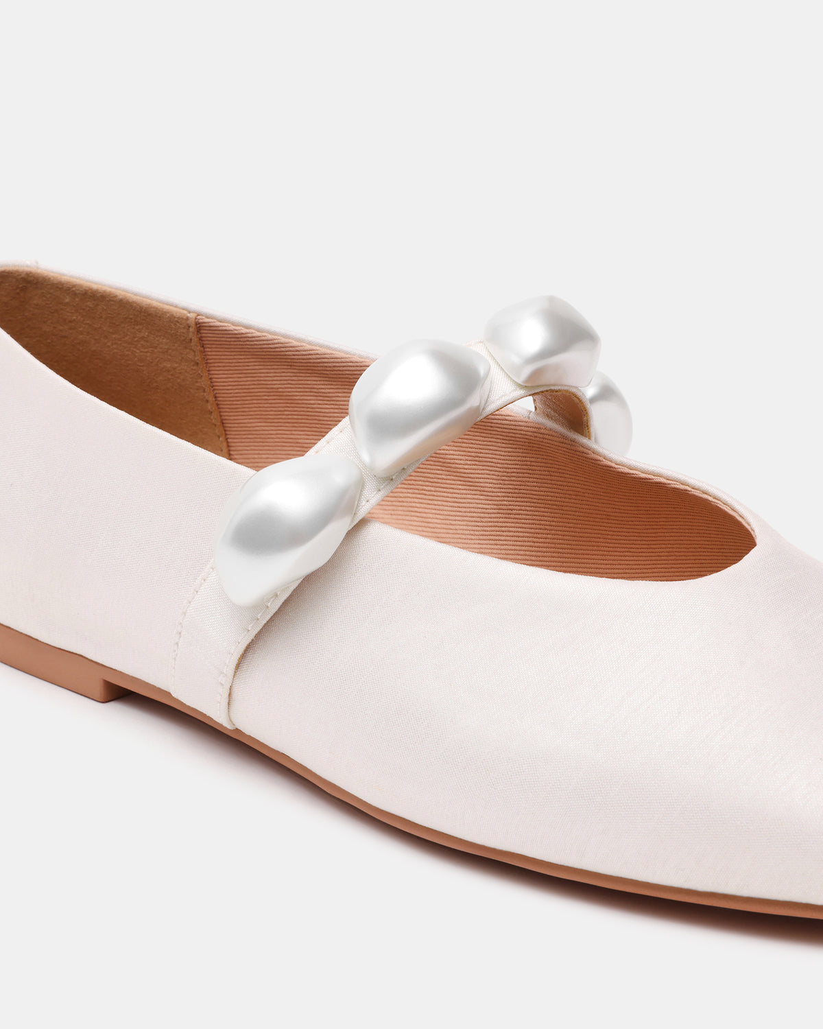 Steve Madden POPPIN Pearl White Mary Jane Ballet Women's Flat