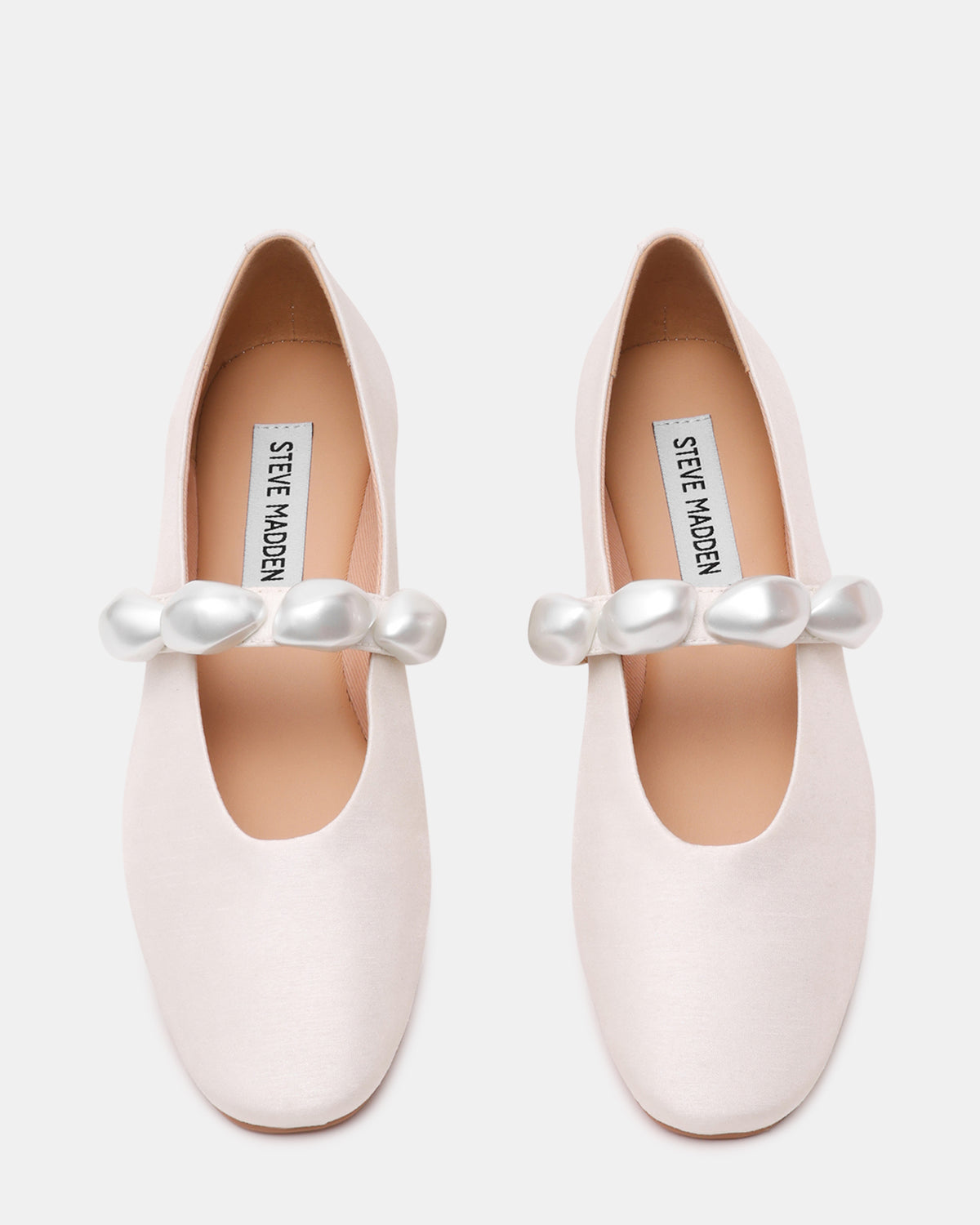 Steve Madden POPPIN Pearl White Mary Jane Ballet Women's Flat