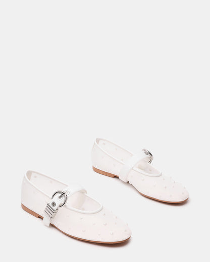 Steve Madden LUCIA Pearl Mesh Mary Jane Ballet Women's Flat