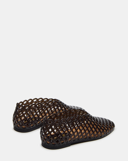Steve Madden GROVE Black Square-Toe Jelly Women's Flat