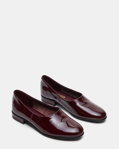 Steve Madden RANDALL Burgundy Patent Ballet Women's Flat