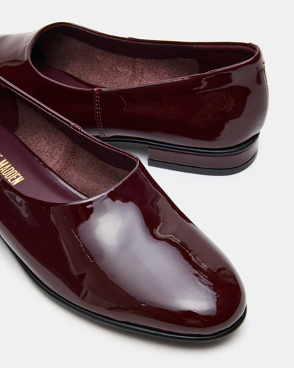 Steve Madden RANDALL Burgundy Patent Ballet Women's Flat