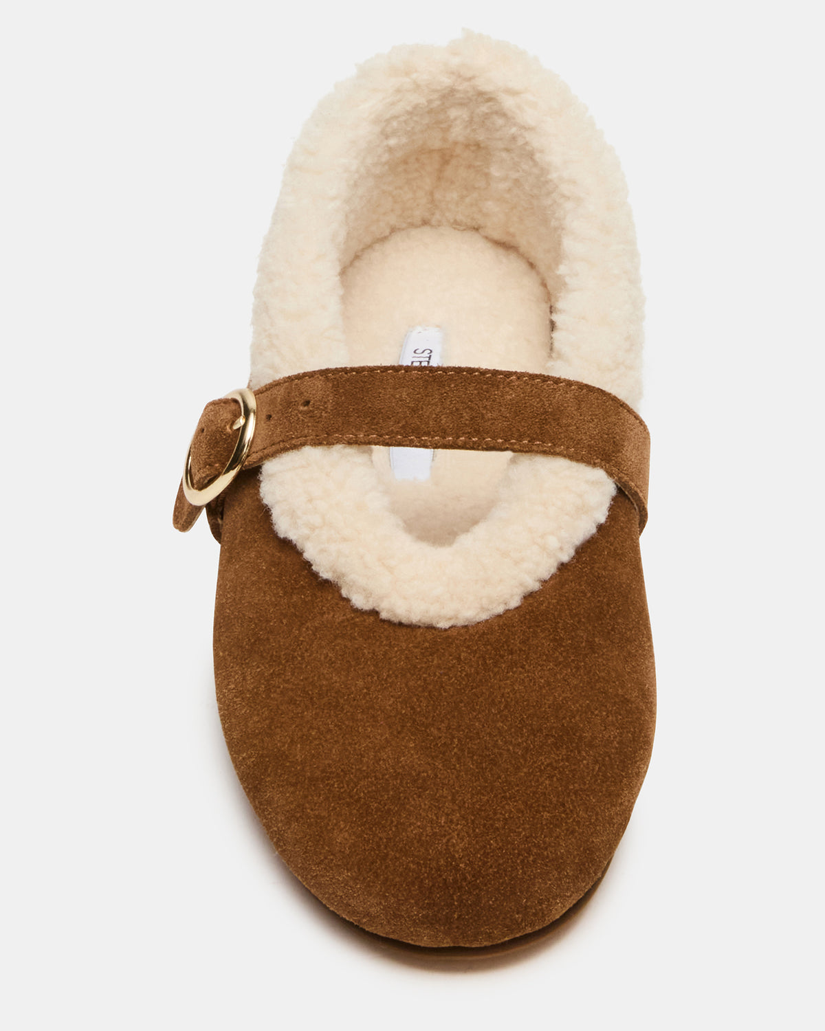 Steve Madden LODGE Chestnut Suede Mary Jane Round-Toe Women's Flat