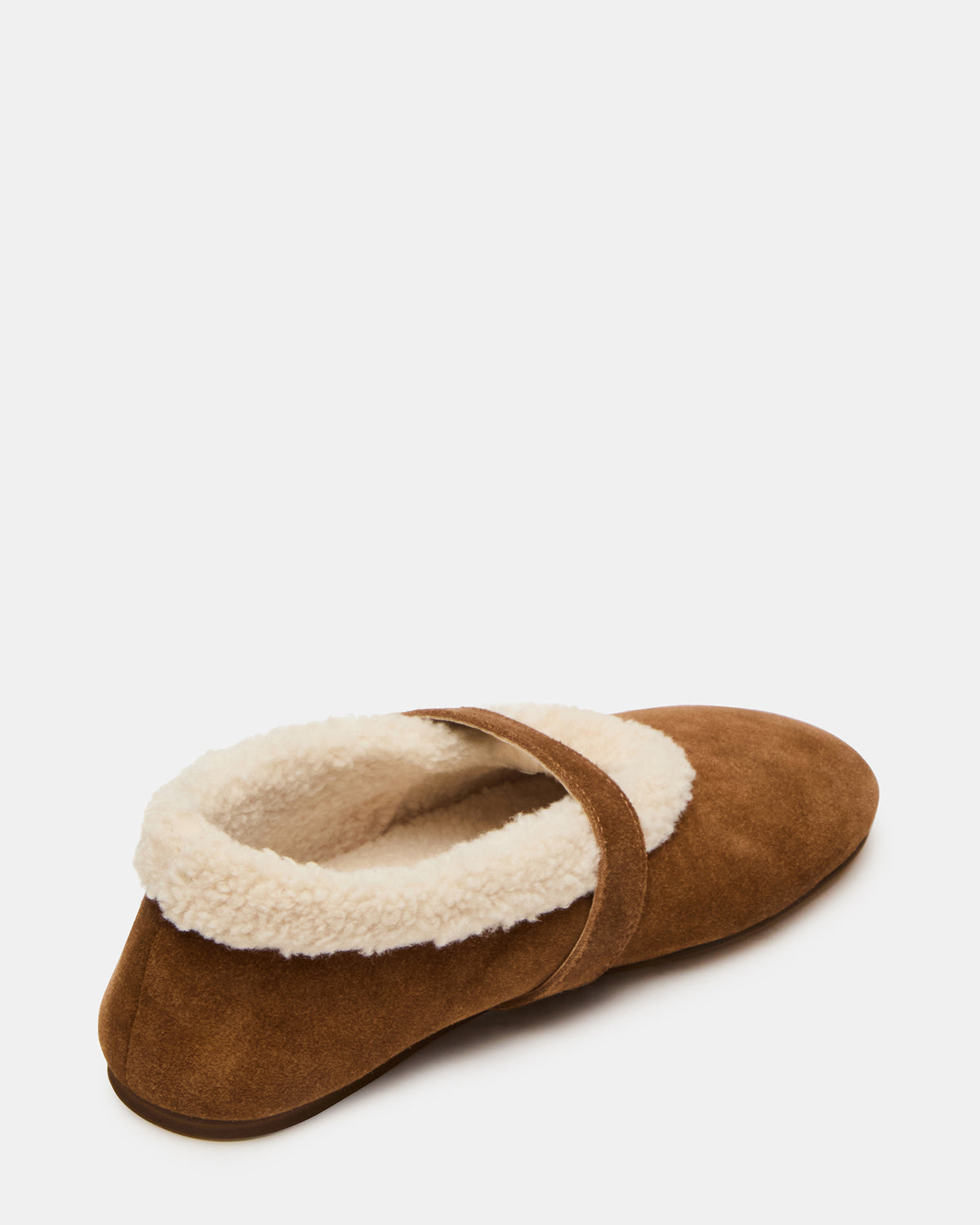 Steve Madden LODGE Chestnut Suede Mary Jane Round-Toe Women's Flat