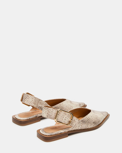 Steve Madden SHAY Snake Pointed-Toe Slingback Ballet Women's Flat
