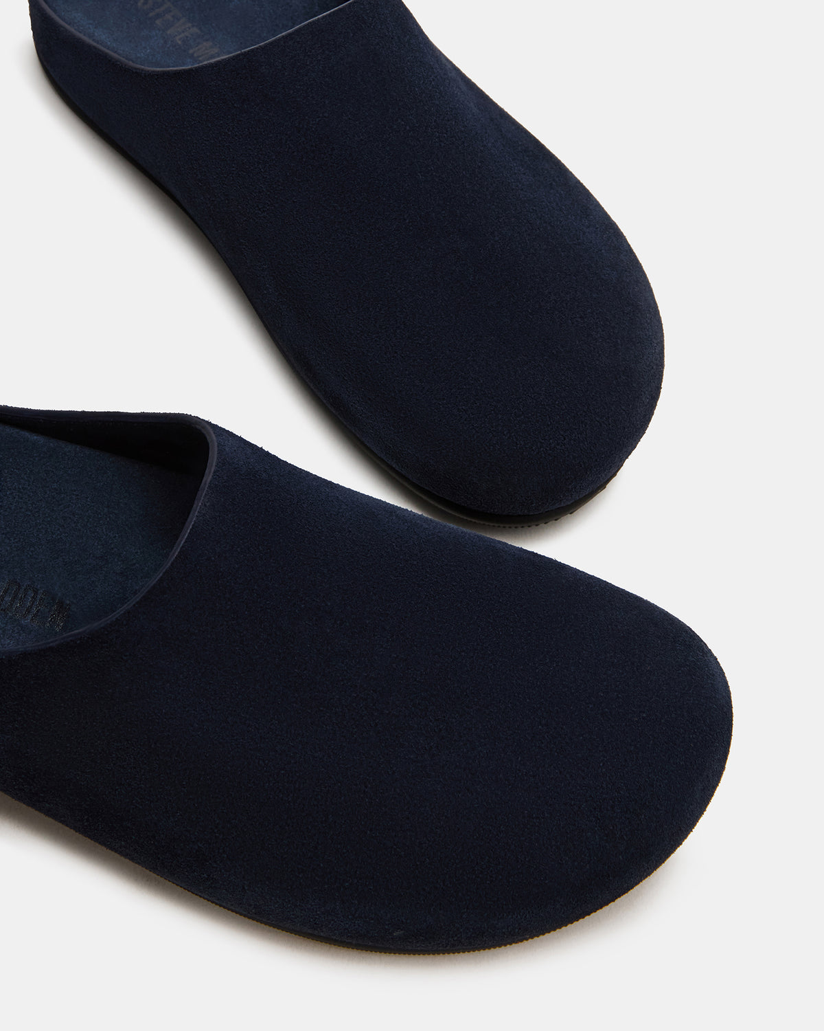 Steve Madden FERN Navy Suede Mule Slip-On Round-Toe Women's Flat