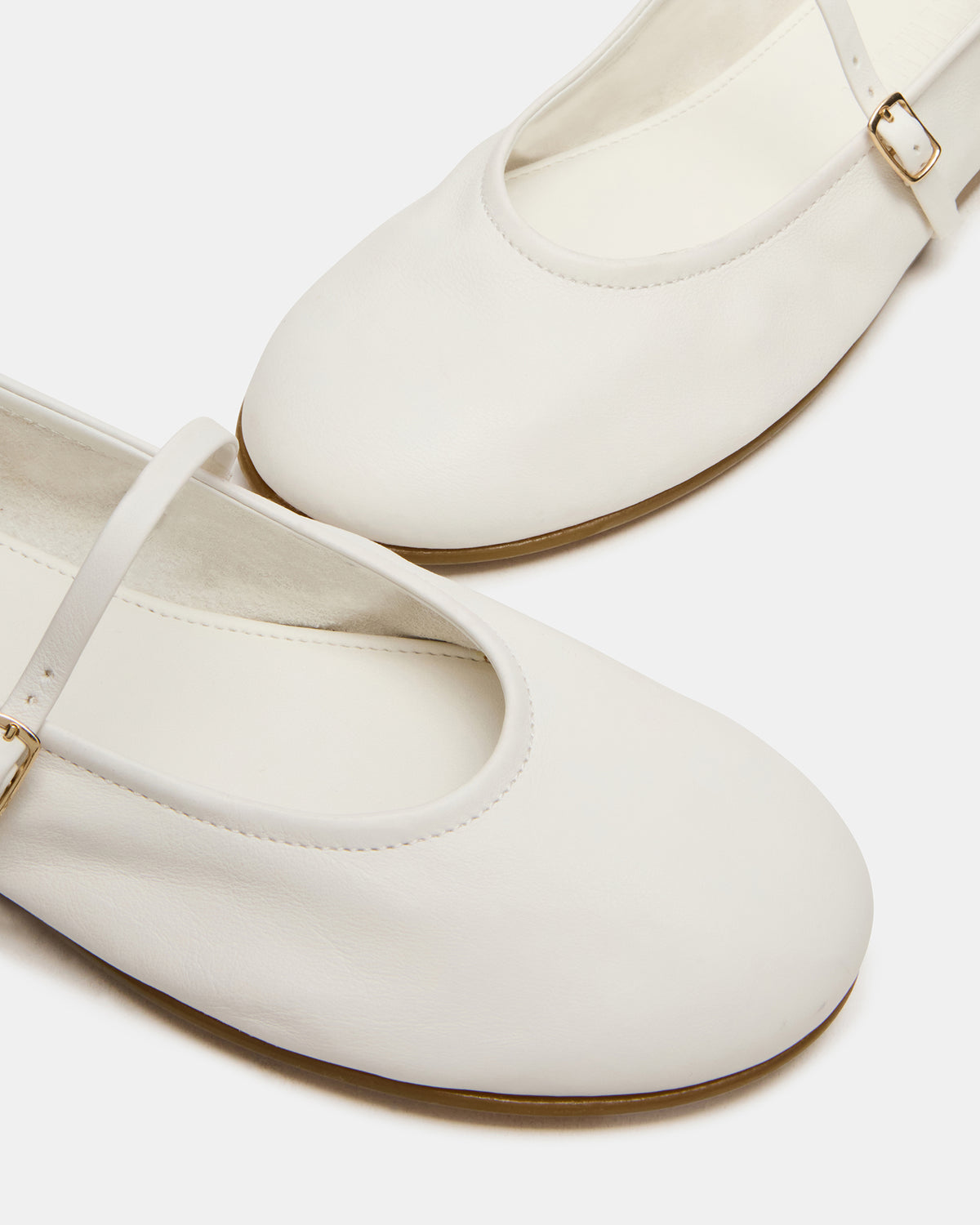 Steve Madden BESETTE Bone Leather Mary Jane Ballet Women's Flat