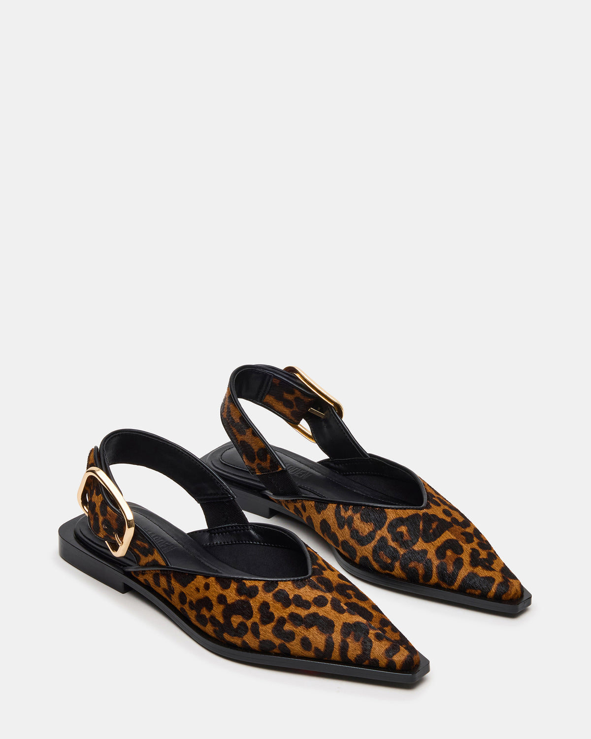 Steve Madden SHAY Leopard Pointed-Toe Slingback Ballet Women's Flat