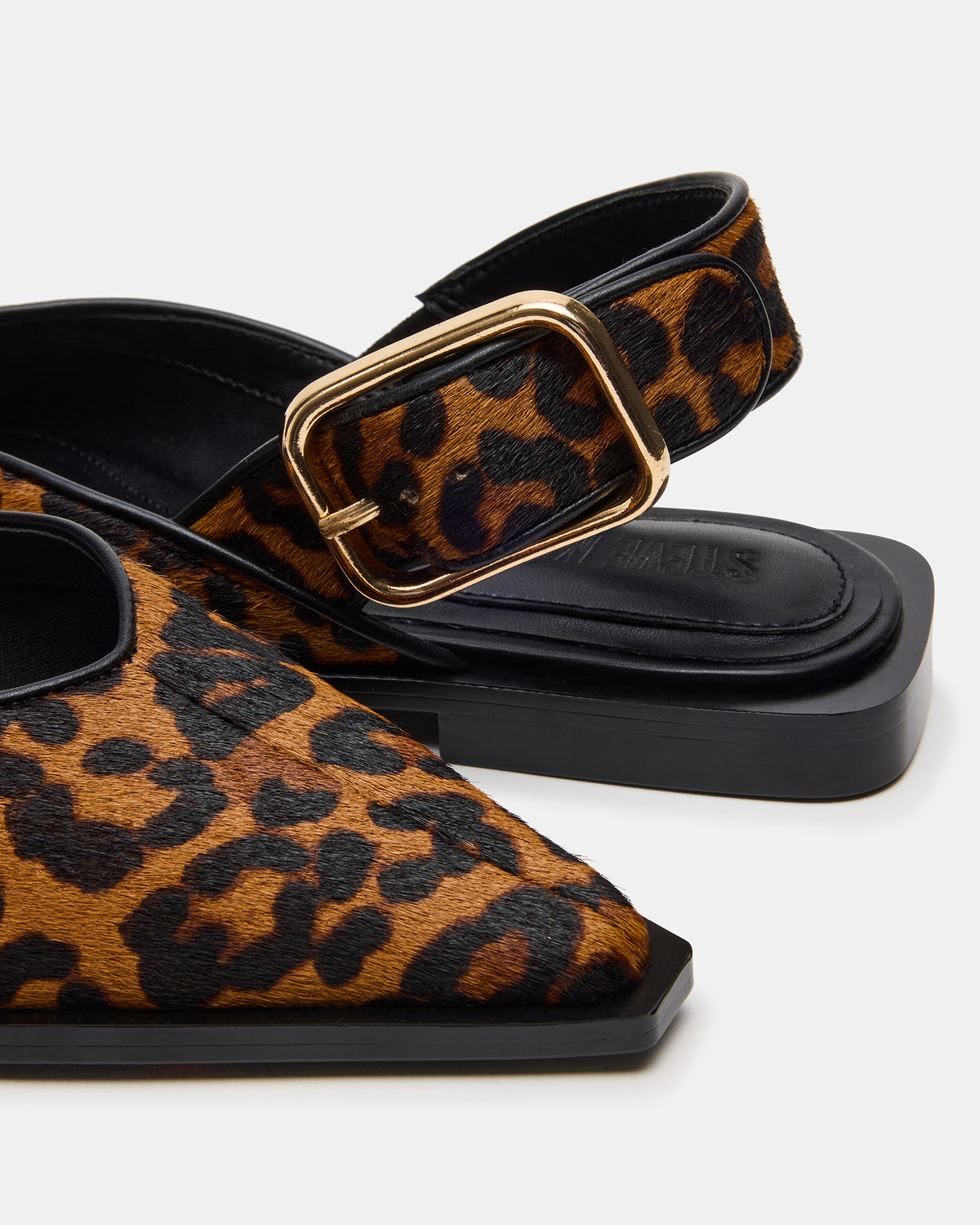 Steve Madden SHAY Leopard Pointed-Toe Slingback Ballet Women's Flat