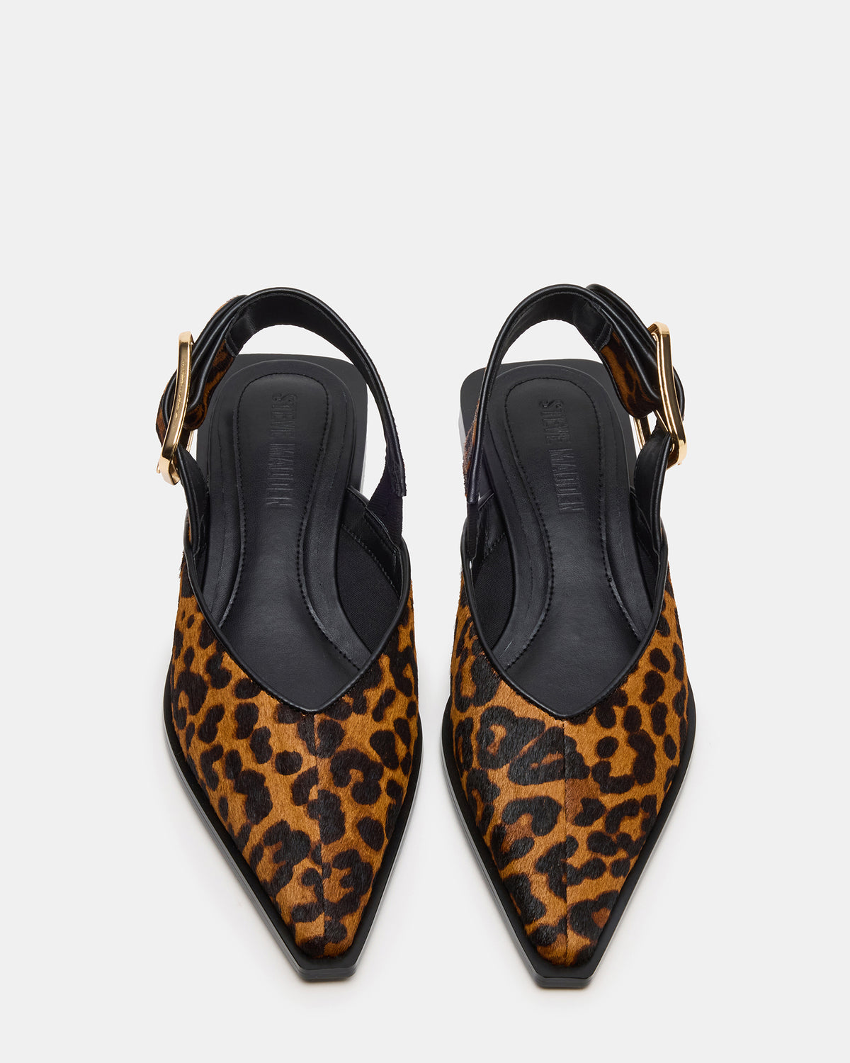 Steve Madden SHAY Leopard Pointed-Toe Slingback Ballet Women's Flat