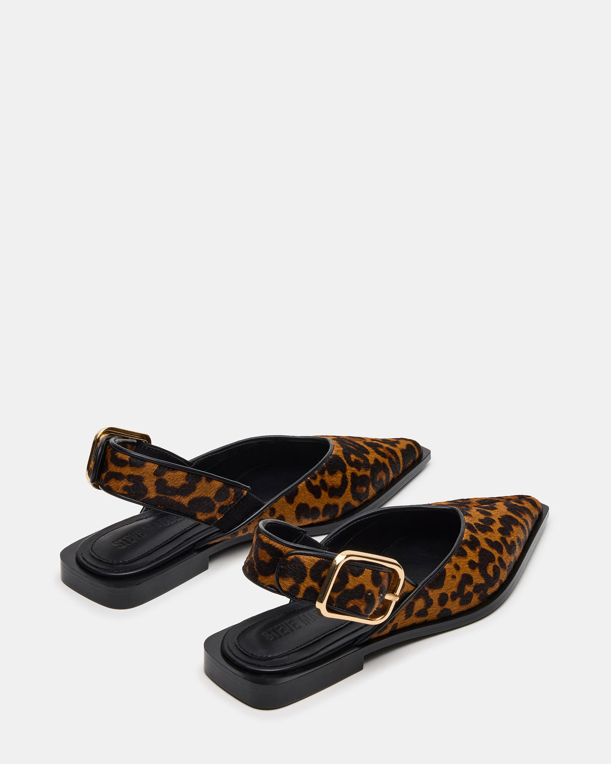 Steve Madden SHAY Leopard Pointed-Toe Slingback Ballet Women's Flat