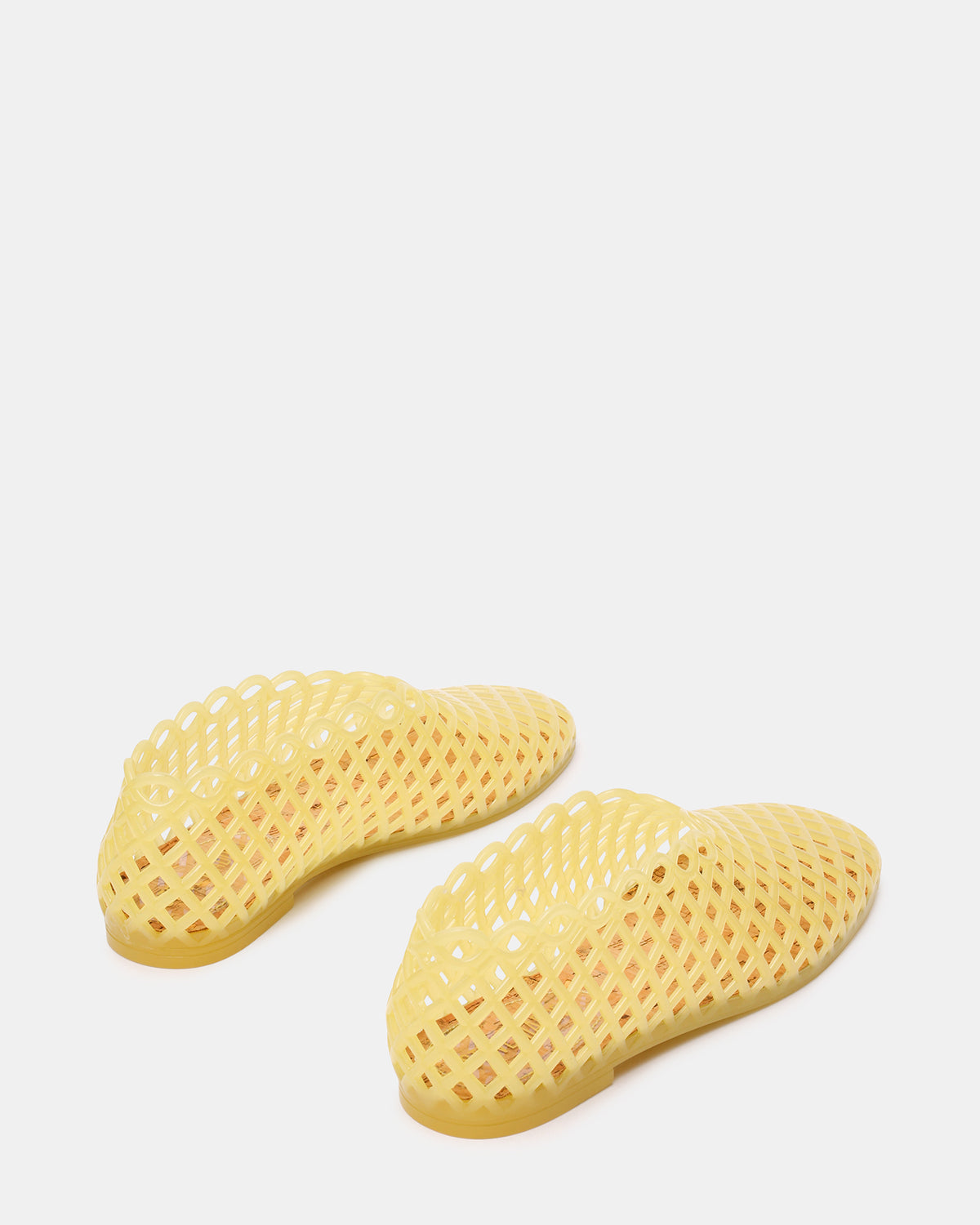 Steve Madden GROVE Butter Yellow Square-Toe Jelly Women's Flat