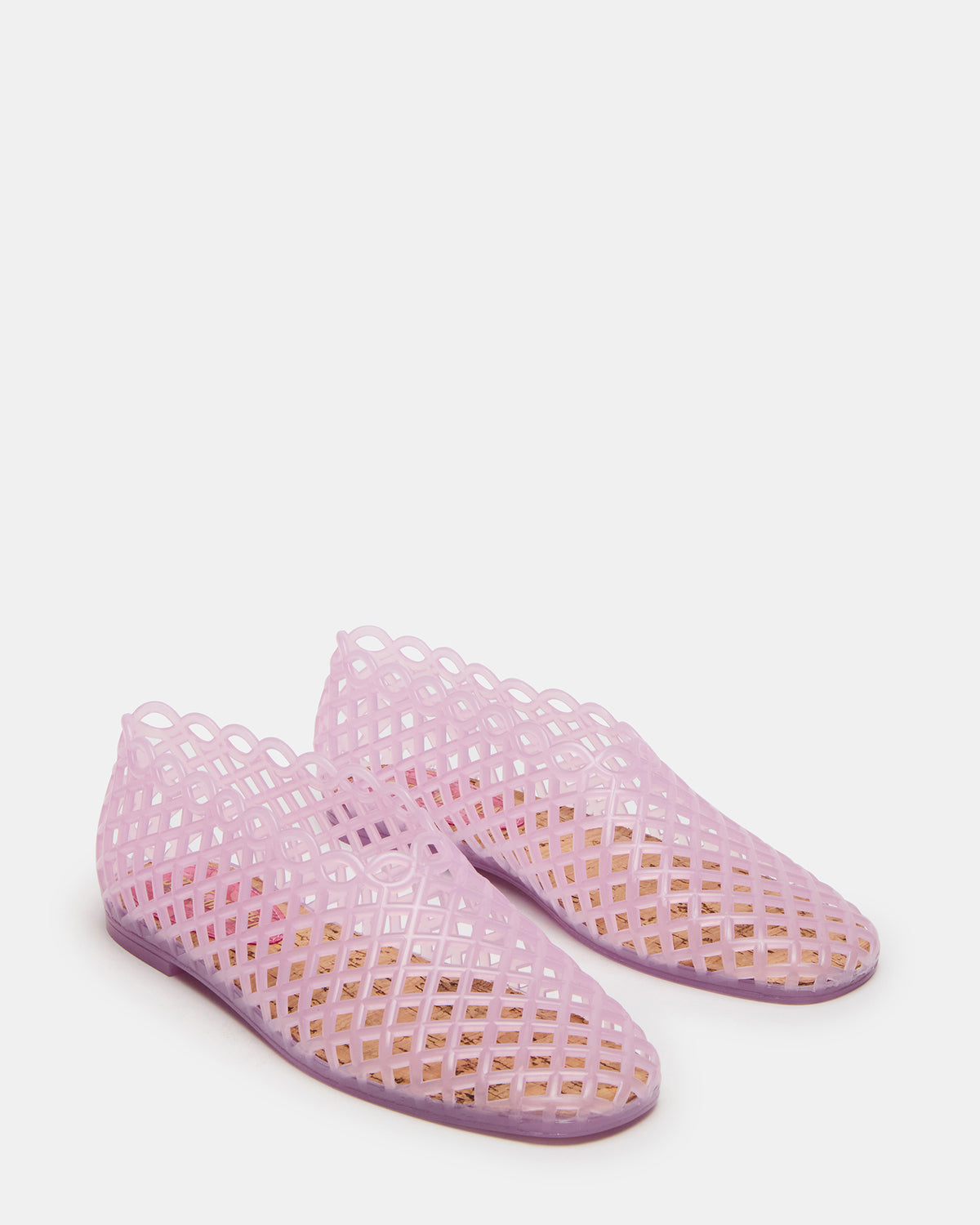Steve Madden GROVE Pink Square-Toe Jelly Women's Flat