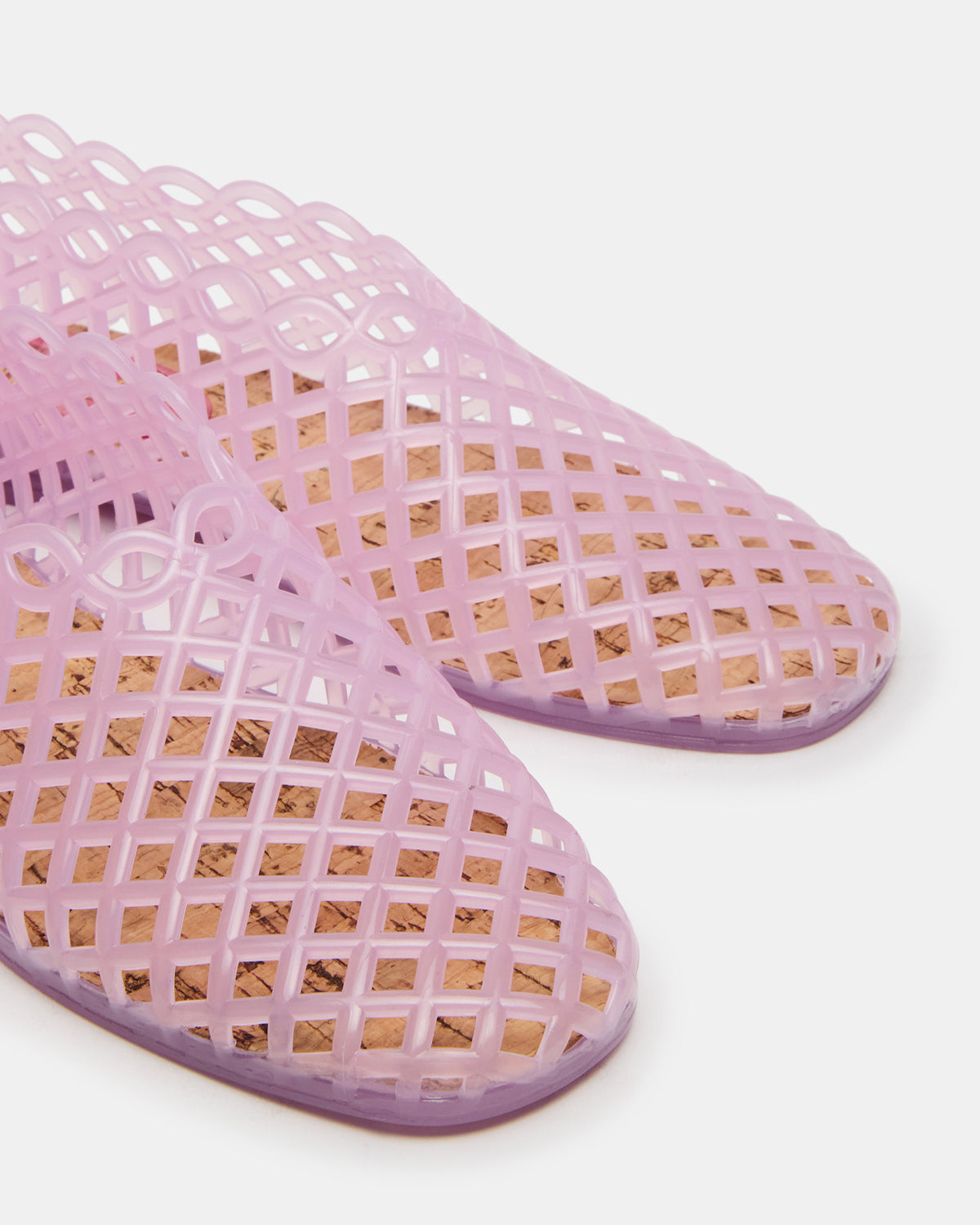 Steve Madden GROVE Pink Square-Toe Jelly Women's Flat